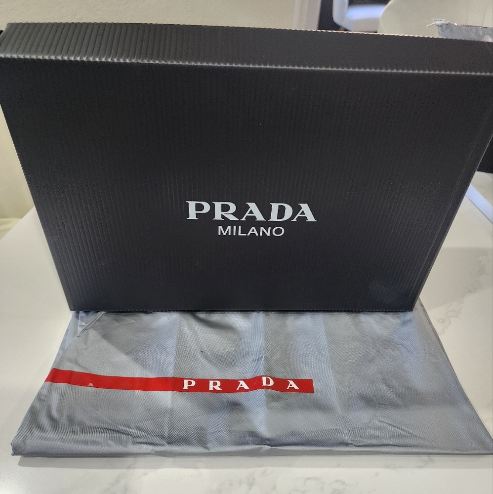 Prada shoe box and dust bag